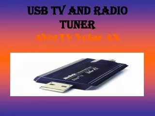USB TV AND RADIO TUNER AVerTV Volar AX