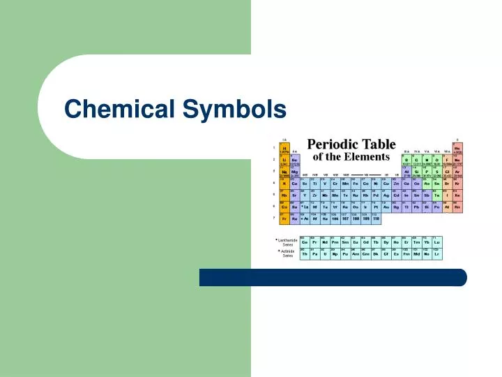 chemical symbols