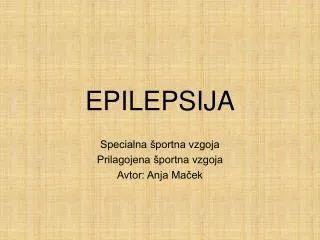 EPILEPSIJA