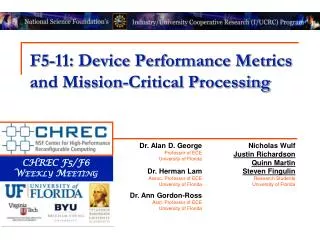 F5-11: Device Performance Metrics and Mission-Critical Processing