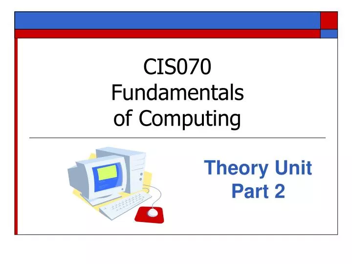 cis070 fundamentals of computing