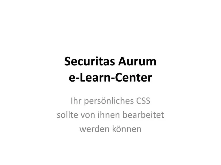 securitas aurum e learn center