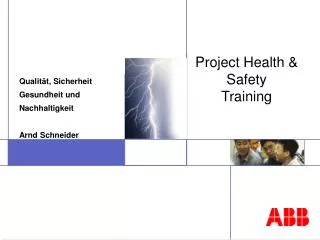 project health safety training