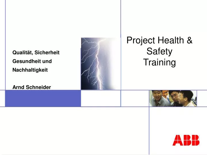 project health safety training
