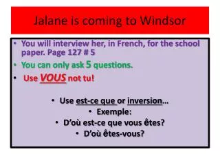 Jalane is coming to Windsor