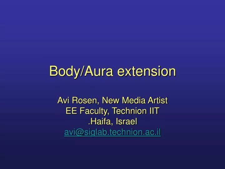 body aura extension