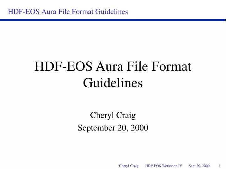 hdf eos aura file format guidelines