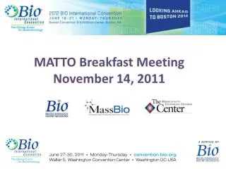 MATTO Breakfast Meeting November 14, 2011