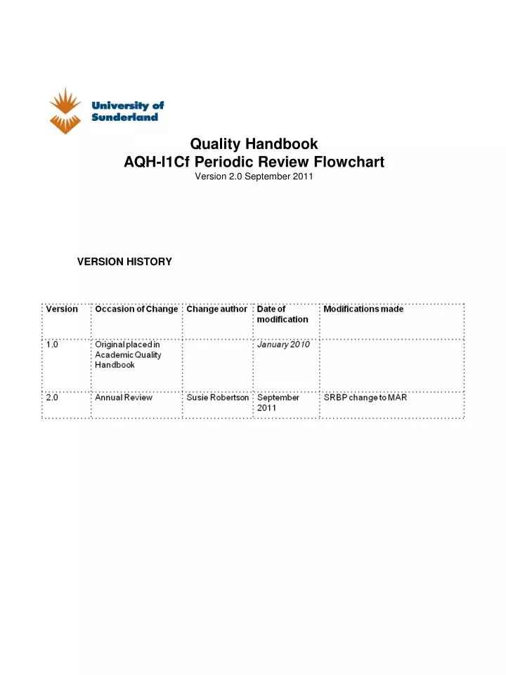 quality handbook aqh i1cf periodic review flowchart version 2 0 september 2011