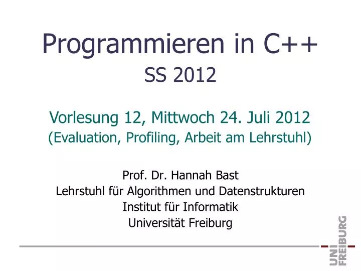 programmieren in c ss 2012