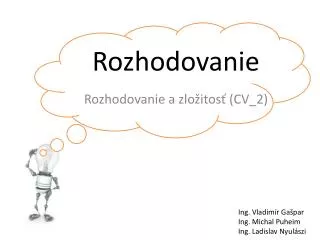 rozhodovanie
