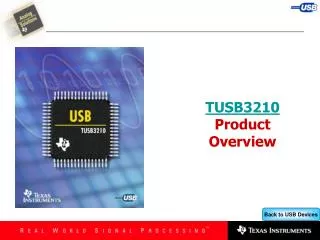 TUSB3210 Product Overview