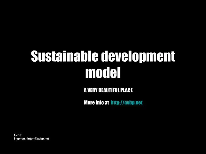 sustainable development model