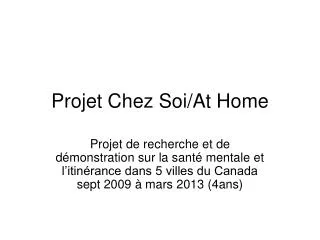 projet chez soi at home