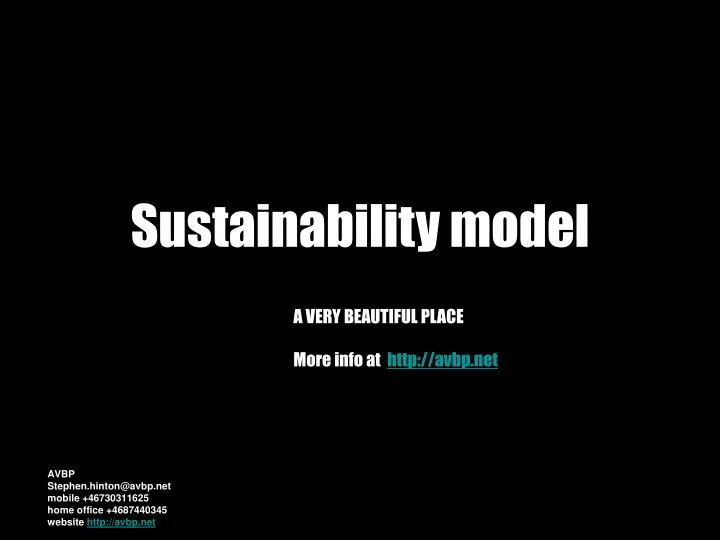 sustainability model