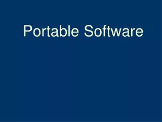 Portable Software