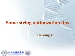 Some string optimization tips