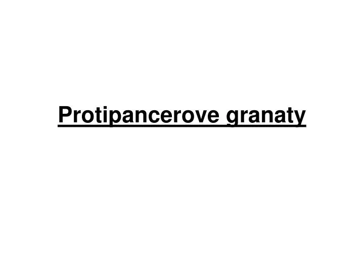 protipancerove granaty