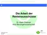 Die Arbeit der Rentenausschüsse - slide 1