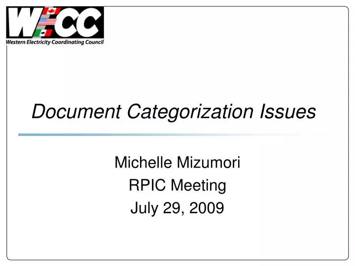 document categorization issues