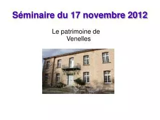 le patrimoine de venelles