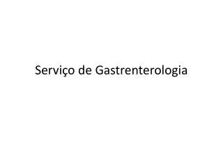 servi o de gastrenterologia