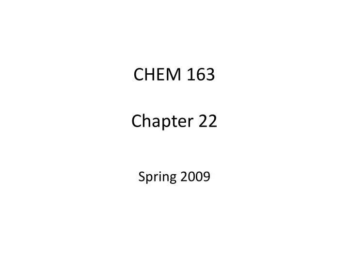 chem 163 chapter 22