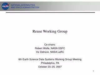 Reuse Working Group