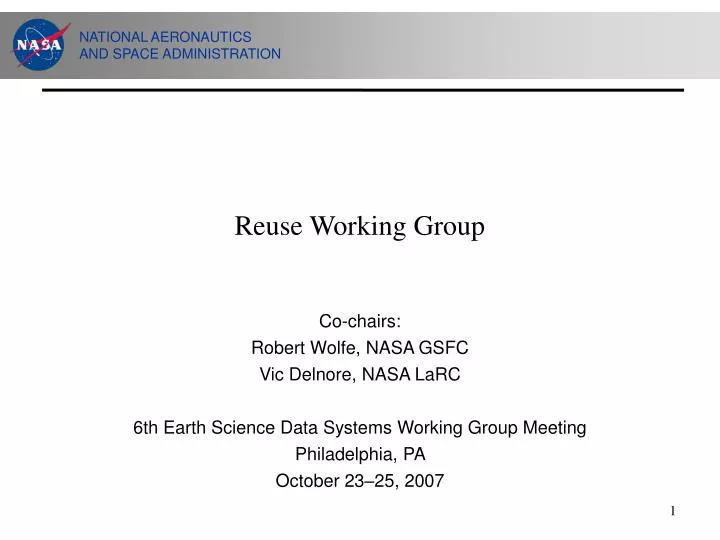 reuse working group