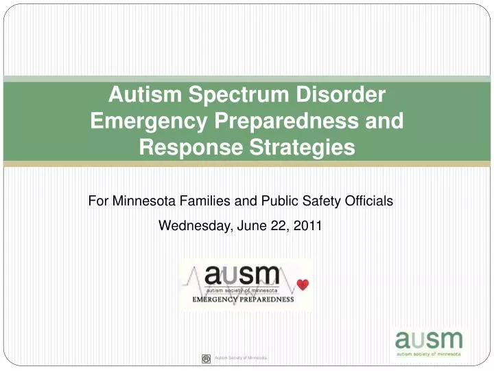 autism spectrum disorder emergency preparedness and response strategies