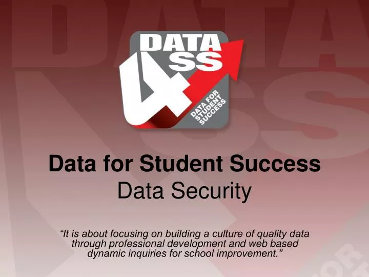 data for student success data security
