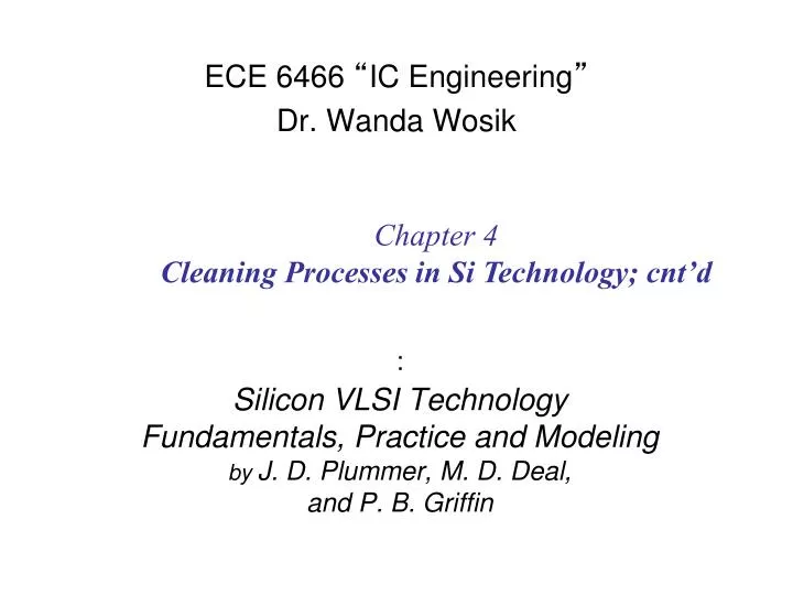 silicon vlsi technology fundamentals practice and modeling by j d plummer m d deal and p b griffin