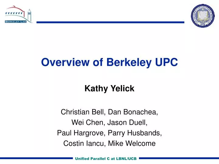 overview of berkeley upc