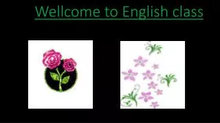 Wellcome to English class