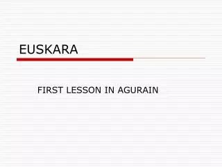 euskara