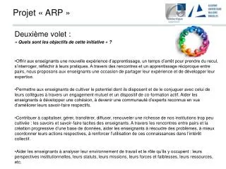 projet arp