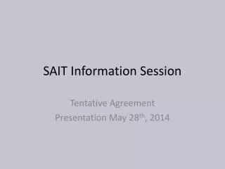 SAIT Information Session