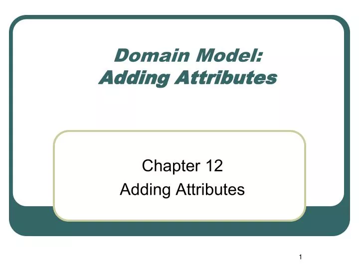 domain model adding attributes
