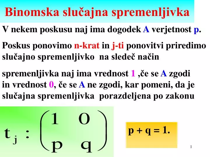 binomska slu ajna spremenljivka