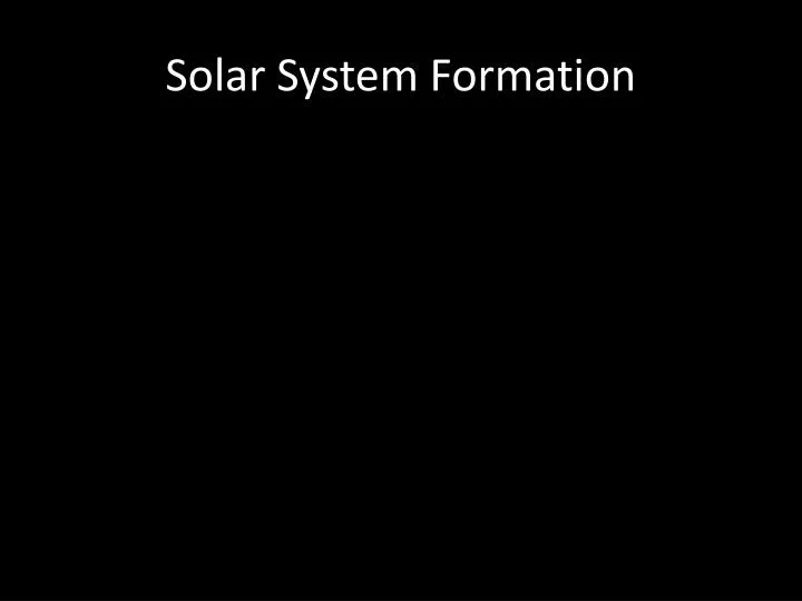 solar system formation