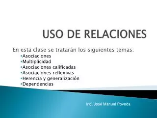 uso de relaciones