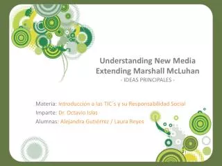 understanding new media extending marshall mcluhan ideas principales