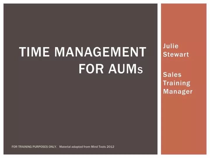 time management for aum s