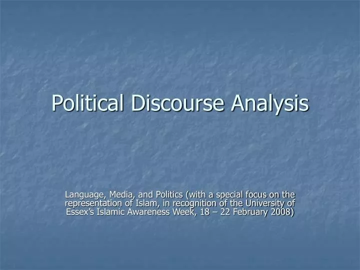 political discourse analysis