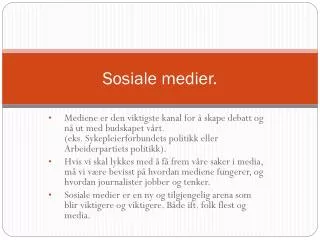 sosiale medier