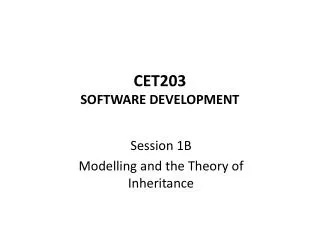 CET203 SOFTWARE DEVELOPMENT