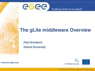 The gLite middleware Overview