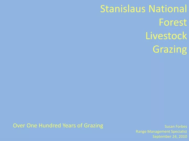 stanislaus national forest livestock grazing