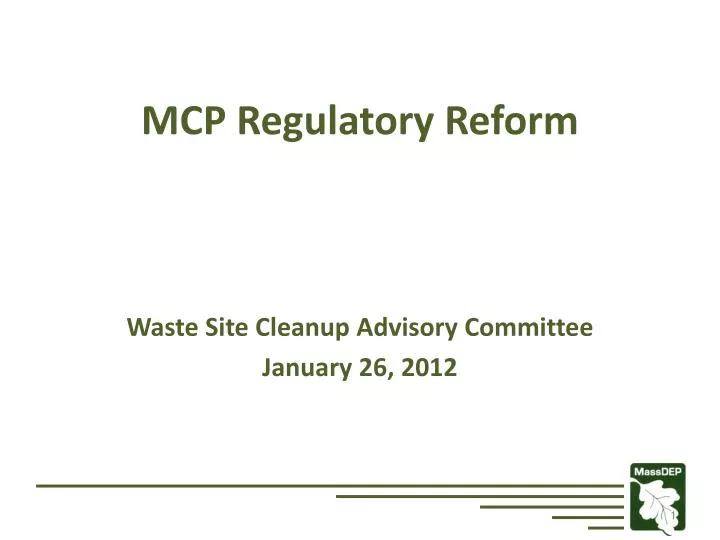 mcp regulatory reform