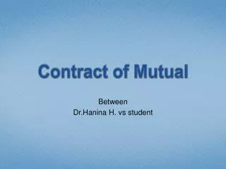 Contract of Mutual